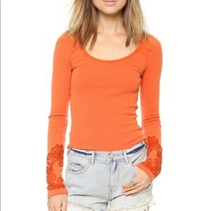 NWOT Free People Masquerade Thermal Long Sleeve